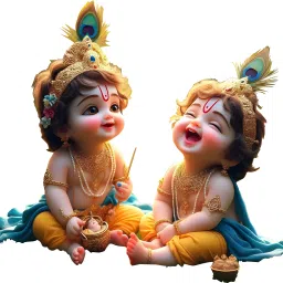 60 cm Cute Bal Gopal Krishna Laughing Wall Sticker for Living Room Self Adhesive Sticker-image-77