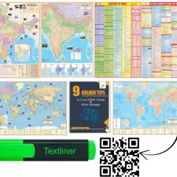 (COMBO OF 6 MAPS/CHARTS WITH COMPLIMENTARY GIFT) INDIAN Constitution Map & History of India Map With India & World Map (Both Political & Physical)| Set Of 6| Map Size (40 * 28) (23 * 36)|Paper Mint| Complimentary text liner| Best Useful for UPSC, SSC, IES and other Competitive Exams. (All English Maps) Paper Print Paper Print-18