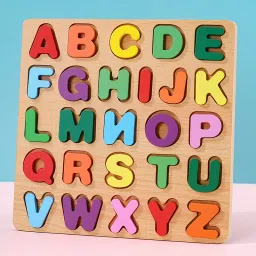 Alphabet puzzle board Kids learning toy Wooden puzzle Preschool learning toy-28
