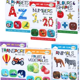 kyds play Early Learning Mega Combo of 14, Wipe & Clean Activity Cards image 3