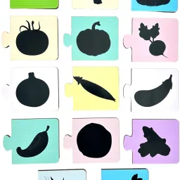 kiddiwinks 2 piece Vegetables Shadow Matching Puzzle image 3