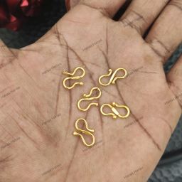 Hanaa One Gram Gold Plated S Hook S Koki Kokki for Chain-Necklace-Bracelet-Maang Tikka Copper Link Charm-image-33