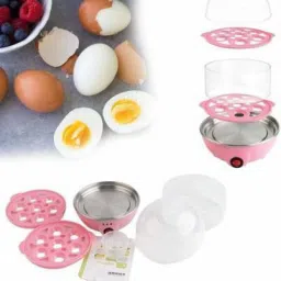 deltat Boiler Double Layer Egg Boiler Electric Automatic Off 14 Egg Poacher for Steaming, Cooking, Boiling and Frying, Multicolour ouble Layer Electric Egg Cooker, Poacher and Milk Boiler, Multicolour Egg Cooker (Multicolor, 14 Eggs) Egg Cooker (14 Eggs) Egg Cooker image 2