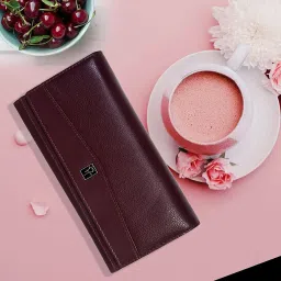 Casual, Formal, Party, Sports Maroon Clutch - Regular Size-10