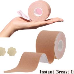 Breast Shaper & Lifter Boob Tape with 10 Nipple Pasties for Women R124 Nursing Breast Pad-image-86