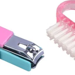 Nail Art Cleaning Brush with Nail Cutter-42