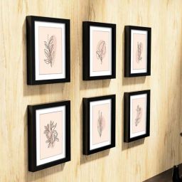 random Black Synthetic Wood Set Of 6 Collage Photo Frames-picture-1