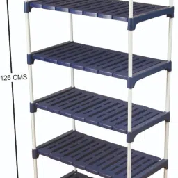 novatic Bookcase 6-Tier Books Storage Organizer Open Display for Home, Office, Library Plastic Open Book Shelf image 5