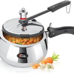 Pro Cook Triply SS Induction Curve Pressure Cooker with Inner Lid, 2L, Silver 2 L Induction Bottom Pressure Cooker-picture-16