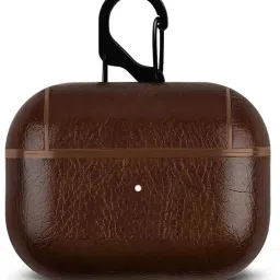 Pouch for AirPods 3 / 3RD Generation Leather Case cover With Key Ring (Dark Brown)-image-60