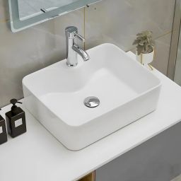 PREMIUM GRADE CERAMIC TABLE TOP WASH BASIN ( 15 * 19 ) Counter Top-image-68
