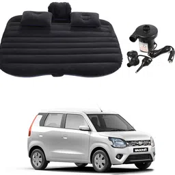oshotto Car Inflatable Bed Mattress with Two Air Pillows For WagonR 2010-2022 Black Car Inflatable Bed-picture-1