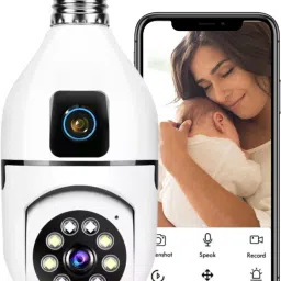 GiftNow Bulb PTZ dual lens 2-way Audio Night Vision Motion Alert SD card support Security Camera-image-40