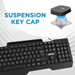 Elista ELS WK-711 Wired USB Standard Multi-device Keyboard Compatible with Desktop, Laptop, Mac stand support image 3