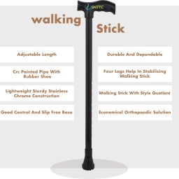 walking stick for Old People With Hight adjustable and self Satnding base Walking Stick-image-74