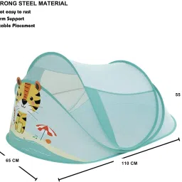guchigu Polyester Infants Polyester Infants Portable Baby Crib Mosquito Tent Net Sun Shelter for Infants Mosquito Net image 3