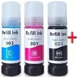 PRINTIFY 001/ 003 Ink for Epson L3110, L3150, L3250, ,L3116,L3101,L3210,L3215,L3216, Black + Tri Color Combo Pack Ink Bottle-13