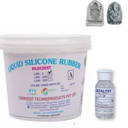 Liquid Silicone Rubber LSR-2 Fast Catalyst 15 shore Silicone Mold Making - 500gm-image-0