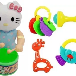 Rettle kitti Drummer Toy with Dancing Action for Kids-26