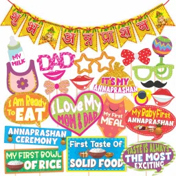 Annaprashan Props, Subh Annaprashan Banner, Annaprashan Decoration Kit-16 Photo Booth Board-image-71