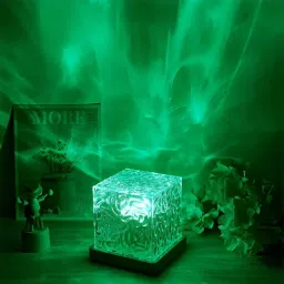 melbon Acrylic Crystal Desk Lamp?Control Switch & USB Charging?Dynamic Table Lamp Table Lamp image 4