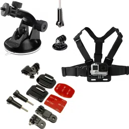 quikprof Suction Cup Helmet mountkit And Chest Strap For Gopro Hero, SJCAM, Yi Strap-36