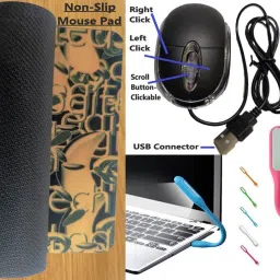 ANJO Keyboard-LED Mouse-Pad-3.0 USB Hub-Cleaner-OTG Micro&C-Ext Cable 1.5m-LED-Skin Combo Set image 5