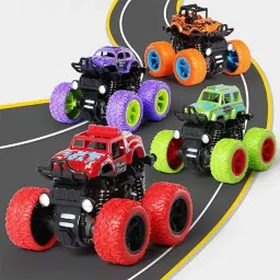Push and Go 4WD 360 Degree Mini Monster Truck Friction Powered Car for Kids H20-image-6