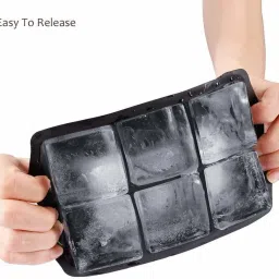 moldberry 6 Big Square Ice cube Mould Multicolor Silicone Ice Cube Tray image 3