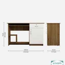 sivom Classy Study/Home Office Engineered Wood Computer Desk image 3