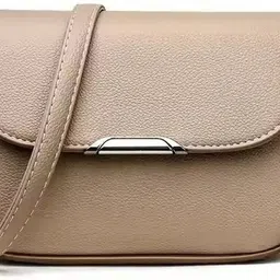 shopglobal Beige Women Sling Bag Beige Women Sling Bag Women's stylish All-Match Small Square Sling Bag-picture-0