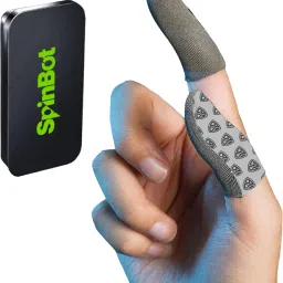 SpinBot Super Conductive Silver-Cloth Mobile Gaming Finger Sleeves(1 Pair)For PUBG,BGMIGaming Accessory Kit-25