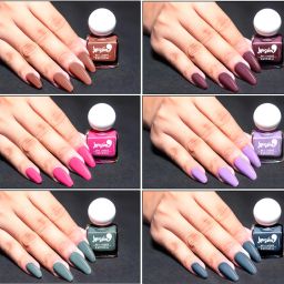 Chip resistant 6 piece shine Nail lacquer kit Multicolor 5-18