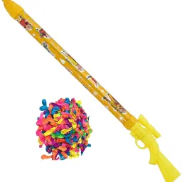 (1 Pichkari + 100 Water Balloons)for Kids Holi Festival & Summer Pool Party Fun Water Gun-2