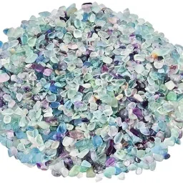 Flourite Crystal Chips |100gm | Crystal Rough Stone for Home Decor Polished Oval Crystal Stone-image-31