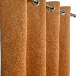 154 cm (5 ft) Velvet Room Darkening Window Curtain (Pack Of 2)-5