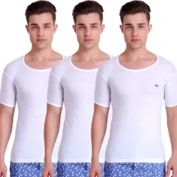 Pack of 3 Titanic Plain Men Vest-image-78