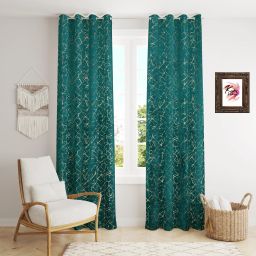 152 cm (5 ft) Velvet Room Darkening Window Curtain (Pack Of 2)-image-61