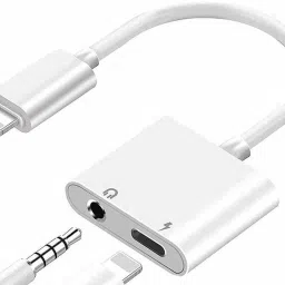 IMMUTABLE White 2in1 Charging and Audio Cable Compatible for iPhone J85 Phone Converter-image-68