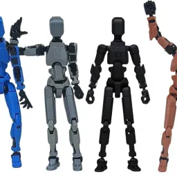 Pack of 4 - Dummy 13 Action Figure Articulated 3D Printed Robot-15