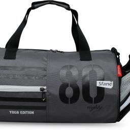 25 L Gym Duffel Bag - Men & Women Yoga Series Grey Sports Duffel - Grey, Black-image-6