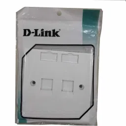 D-Link Two CAT6 I/O Keystone Jack + 1 Gang Box + 1 Dual Port Face Plate (Combo Set) Network Interface Card image 2