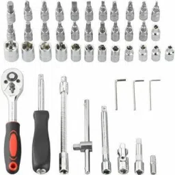 a p super store High Quality 46pcs 1/4-Inch Socket Set Tool Ratchet Torque Wrench Combo Tools Kit Car Repair Box for Bike Spanner Motorcycle Force Car Repair Tool Kit, Car Repair Tools, Socket Set, Socket Set 46, Socket Wrench Tool Kit, Wrench Set, Wrench Set Box Socket Tools, Socket Tool Kit, Socket Set Box, Tool Box Socket Set, Tools Box Socket, Tool Box Set, Vehicle Tools Socket Set image 2