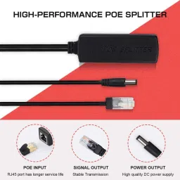 Sancy Active PoE Power Over Ethernet Splitter Adapter 48V-12V IEEE 802.3af Lan Adapter image 4