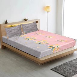 210 TC Cotton King Floral Flat Bedsheet-image-78