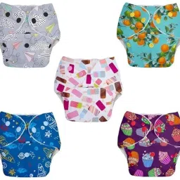 printed cloth diapers for baby washable and reusable pack of 5-image-32