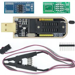 keertan kalp CH341A 24 25 Series EEPROM Flash BIOS USB Programmer + SOIC8 SOP8 Flash Chip Data Card-32