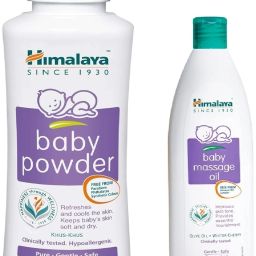 Khus Khus Baby Powder 400g with Baby Massage oil 200ml - Combo Pack-28