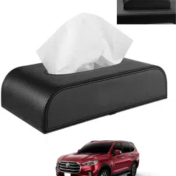 Leathrite New Design Black D-Shape Tissue Holder For-Gloster MG 2023 Vehicle Tissue Dispenser-22