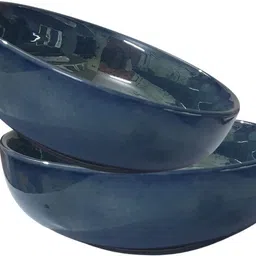 brills Ceramic Blue Pasta/Serving Bowl for Pasta, Noodles, Salads(Microwave Safe) - Bowl Serving Set-picture-17